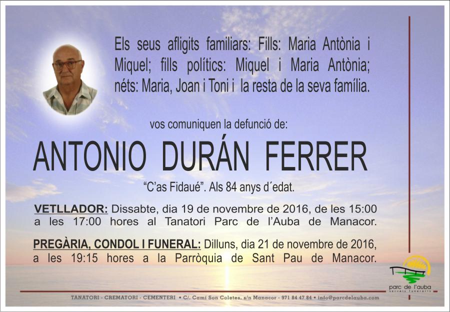ANTONIO DURÁN FERRER