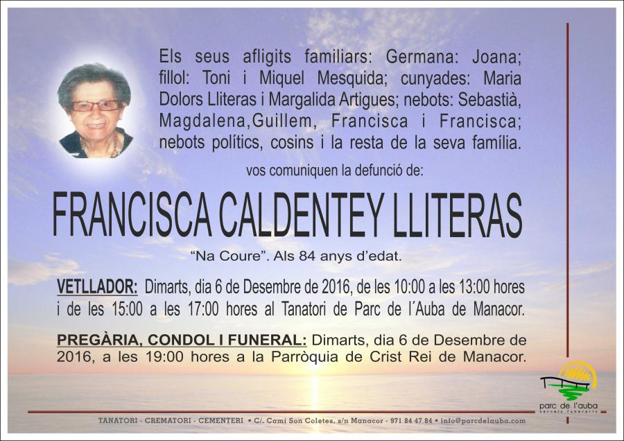 FRANCISCA CALDENTEY LLITERAS