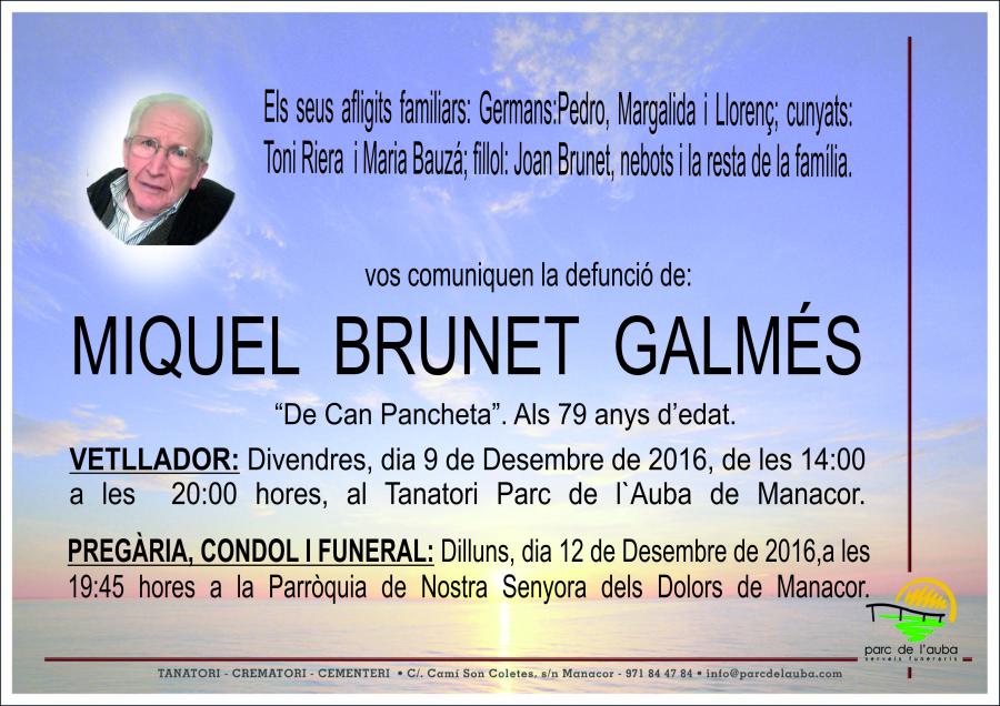 MIQUEL BRUNET GALMÉS