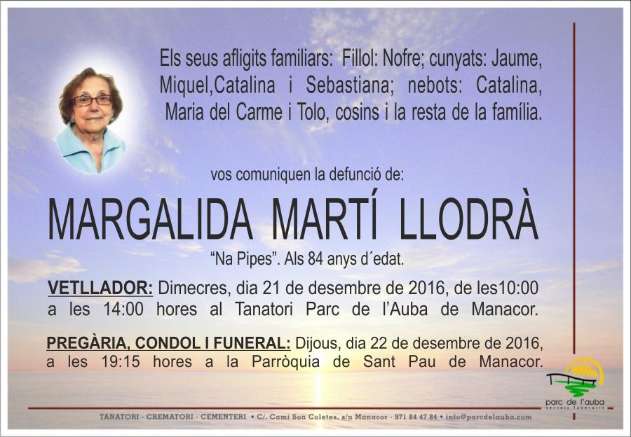 MARGALIDA MARTÍ LLODRÁ
