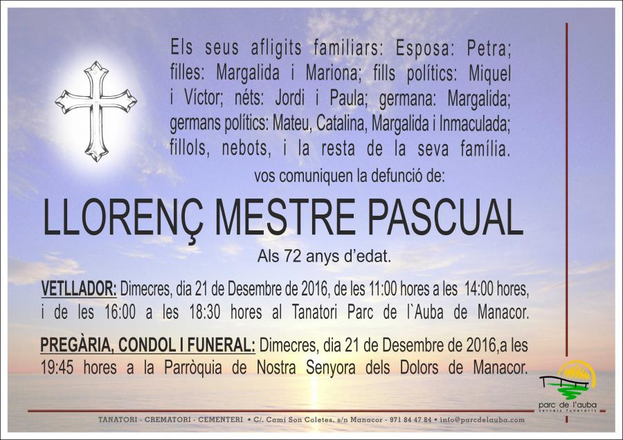 LLORENÇ MESTRE PASCUAL