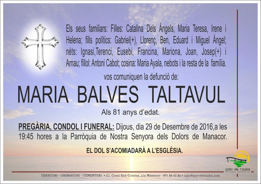MARIA BALVES TALTAVUL