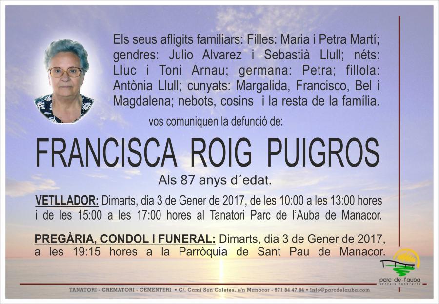 FRANCISCA ROIG PUIGROS