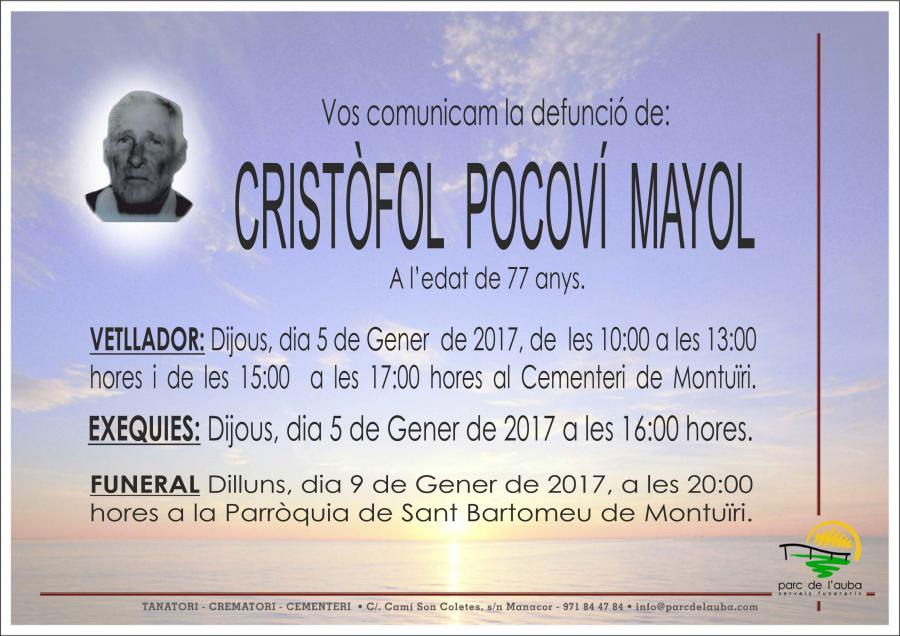 CRISTÃ'FOL POCOVÍ MAYOL