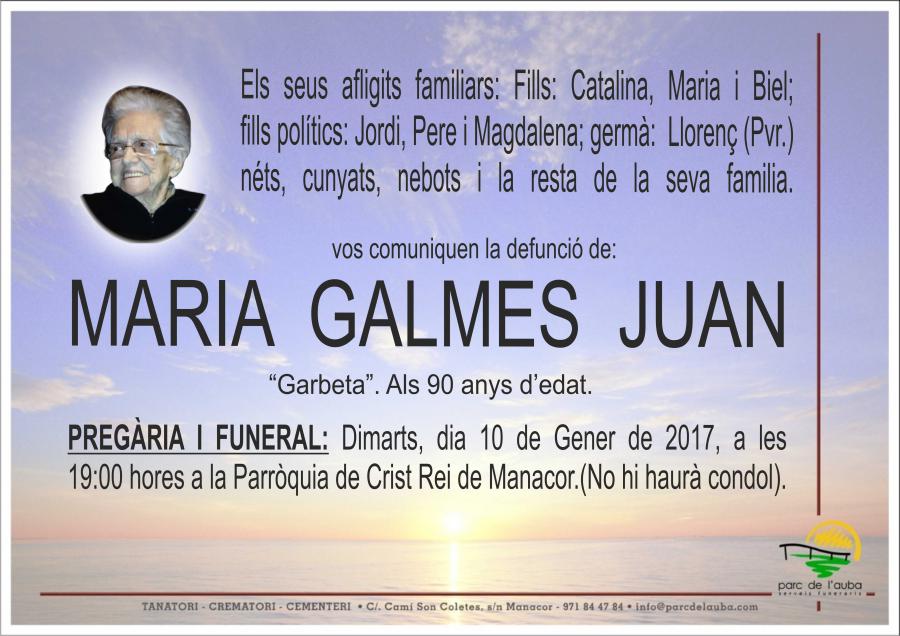 MARIA GALMES JUAN
