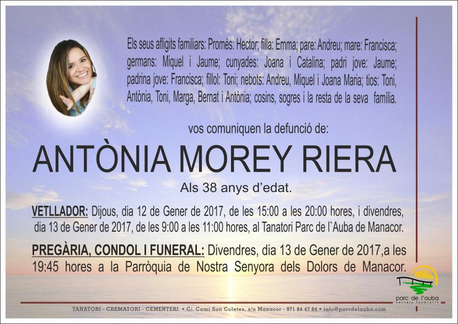 ANTÃ'NIA MOREY RIERA