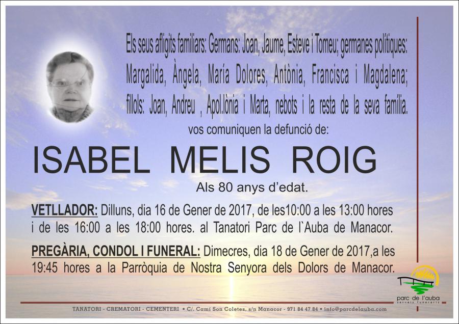 ISABEL MELIS ROIG