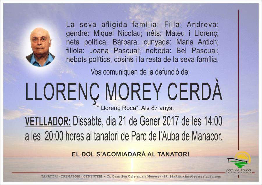 LLORENÇ MOREY CERDÀ