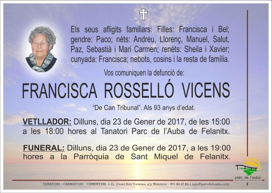 FRANCISCA ROSSELLÓ VICENS