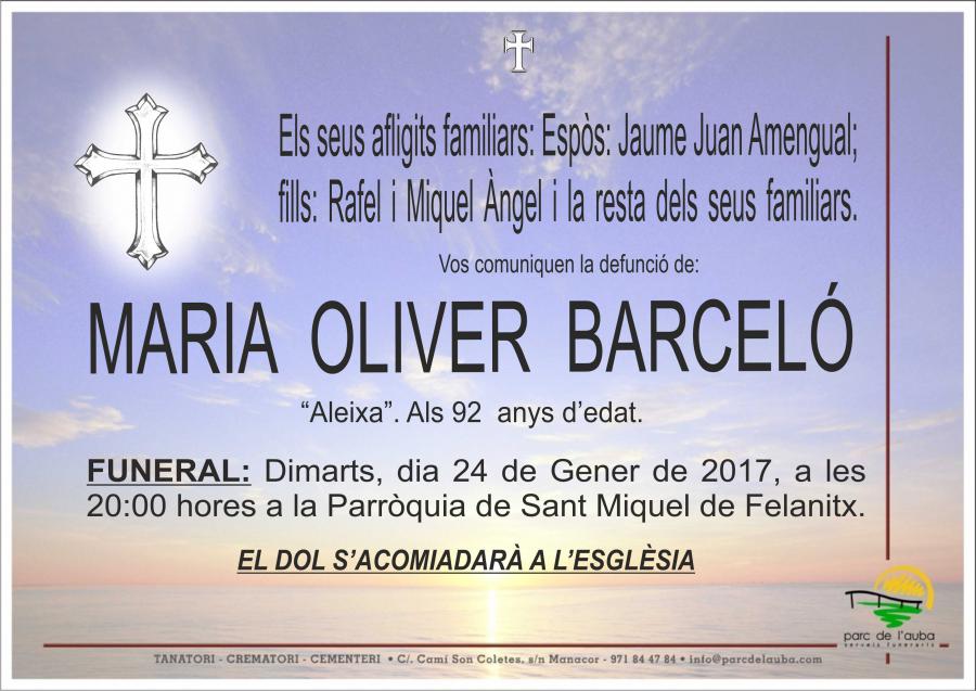 MARIA OLIVER BARCELÓ