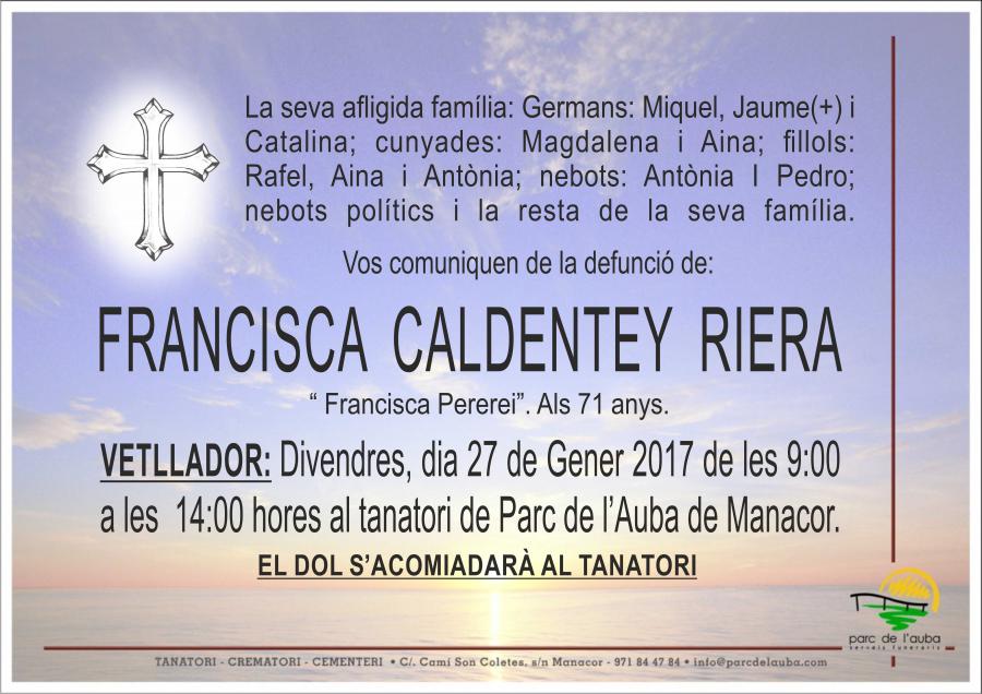 FRANCISCA CALDENTEY RIERA