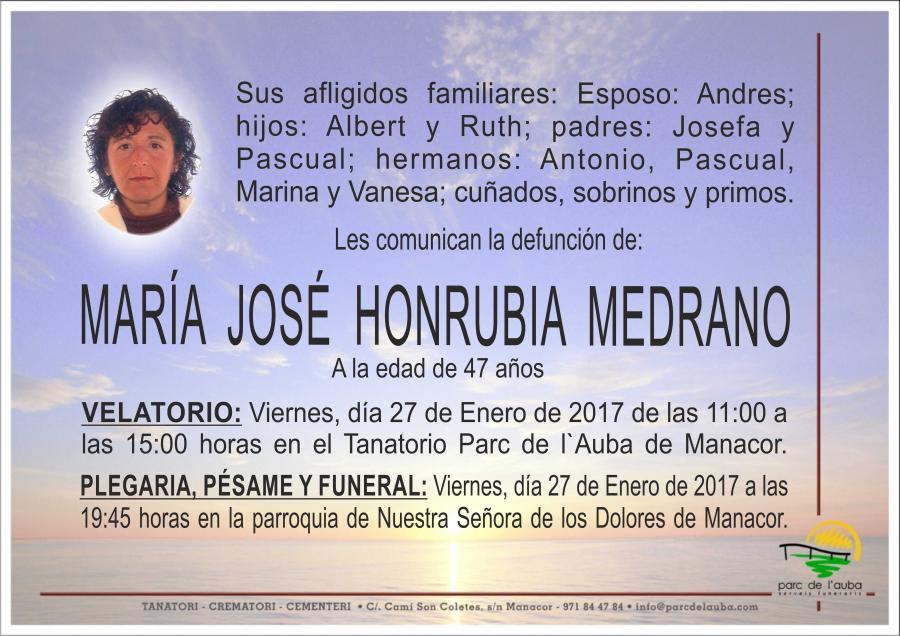 MARÍA JOSÉ HONRUBIA MEDRANO
