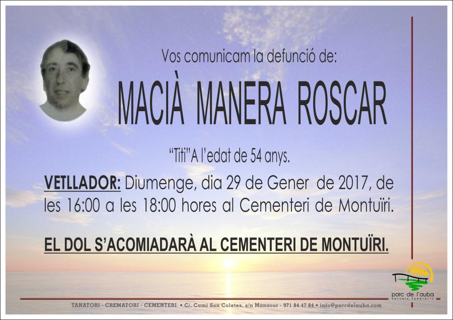MACIÀ MANERA ROSCAR