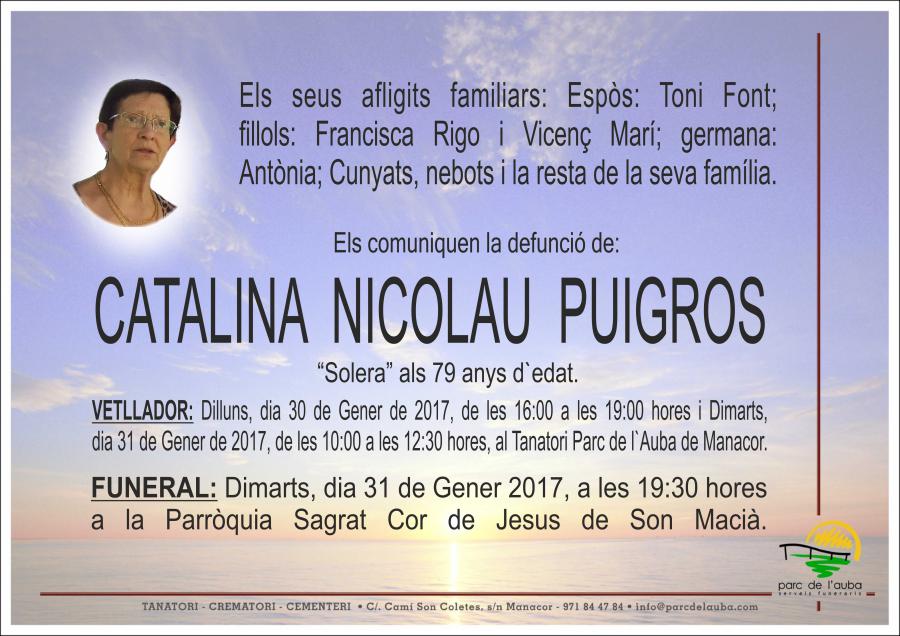 CATALINA  NICOLAU PUIGROS