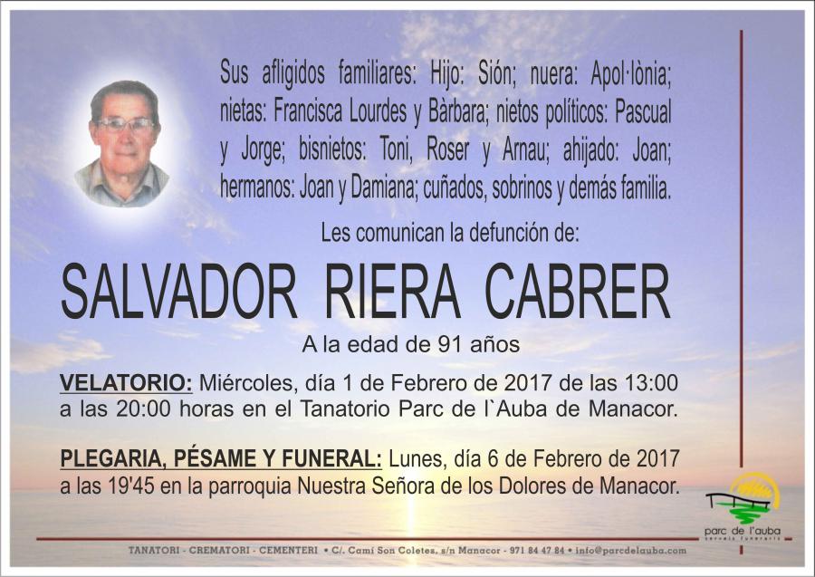 SALVADOR RIERA CABRER