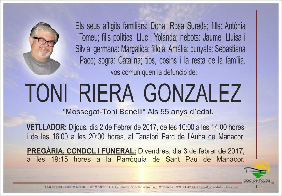 TONI RIERA GONZALEZ