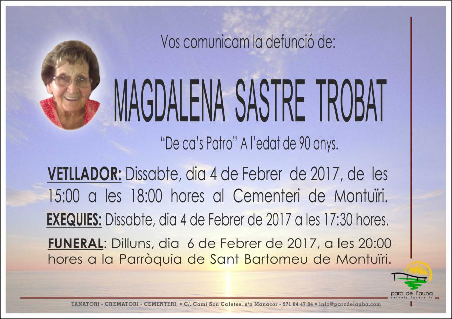 MAGDALENA SASTRE TROBAT