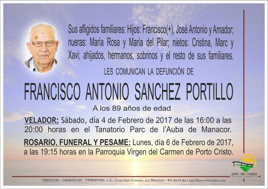 FRANCISCO ANTONIO SANCHES PORTILLO