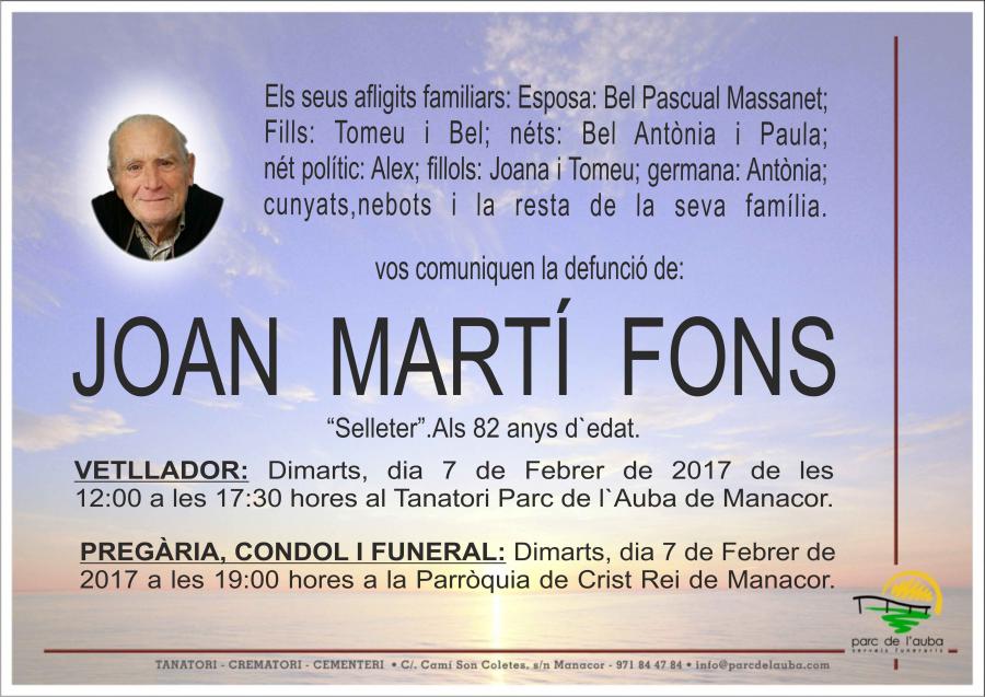JOAN MARTÍ FONS