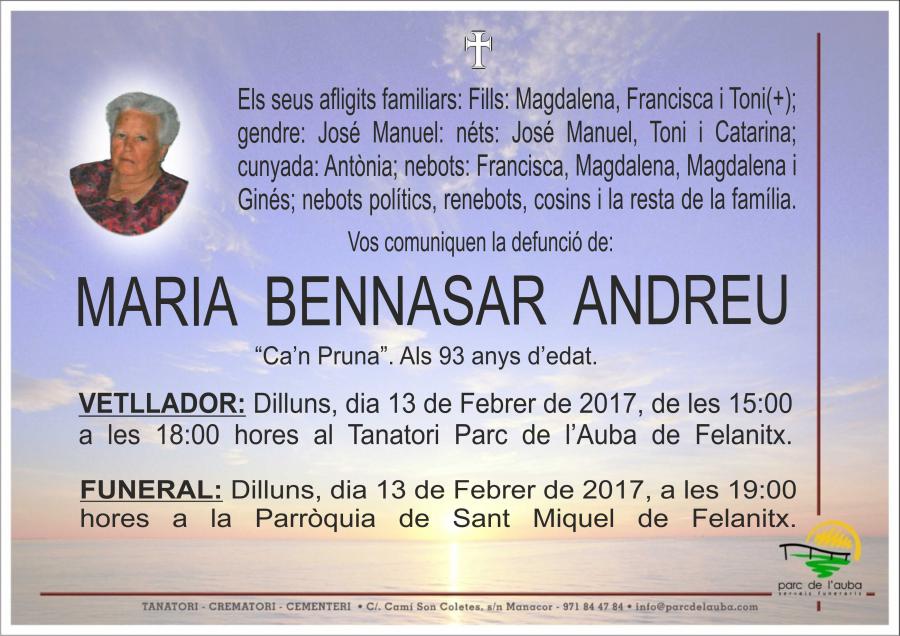 MARIA BENNASAR ANDREU
