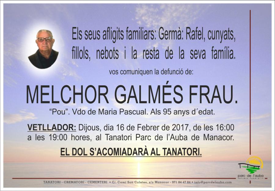 MELCHOR GALMÉS FRAU