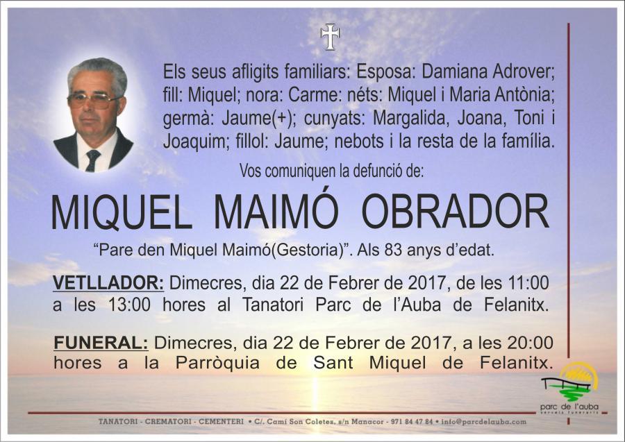 MIQUEL MAIMÓ OBRADOR