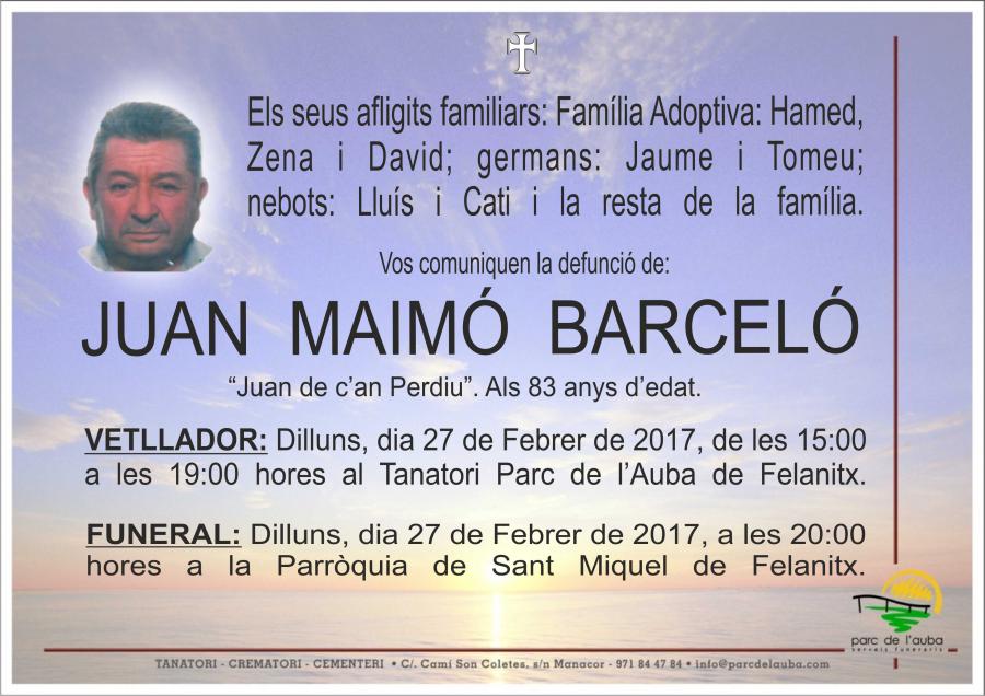 JUAN MAIMÓ BARCELÓ