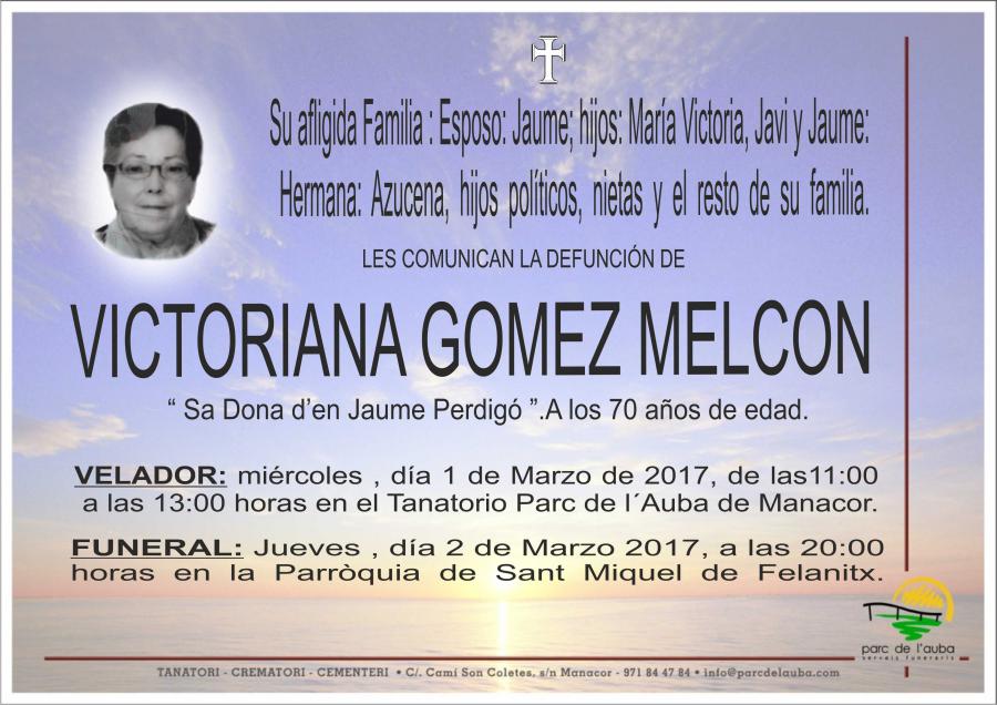 VICTORIANA GOMEZ MELCON