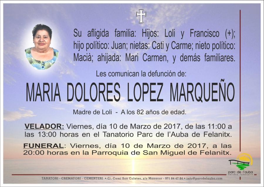 MARIA DOLORES LOPEZ MARQUEÑO