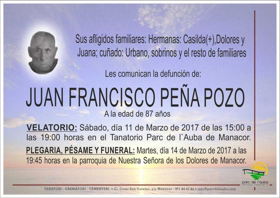 JUAN FRANCISCO PEÑA POZO