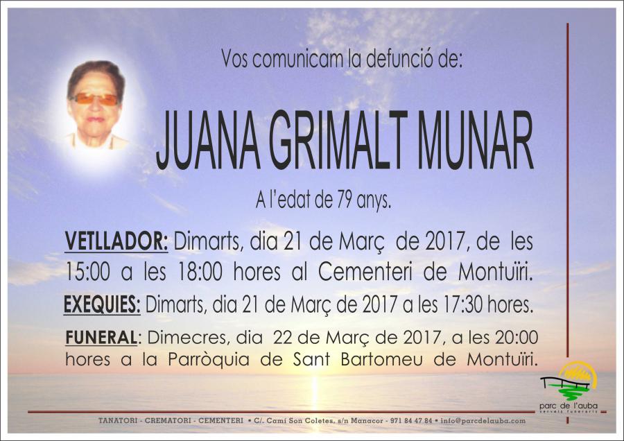 JUANA GRIMALT MUNAR
