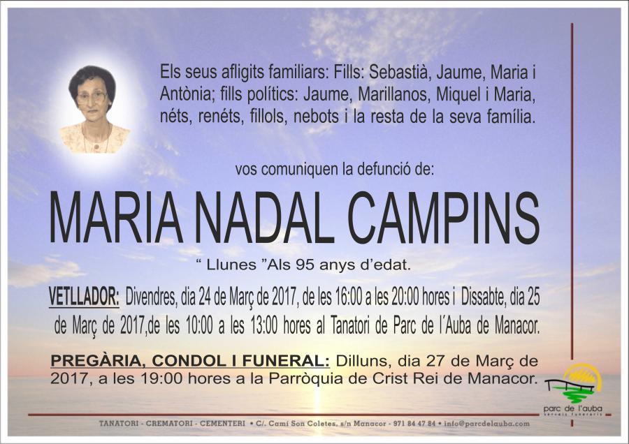 MARIA NADAL CAMPINS