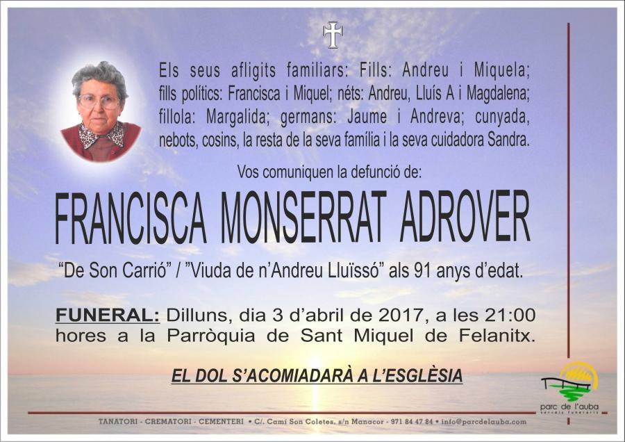 FRANCISCA MONSERRAT ADROVER