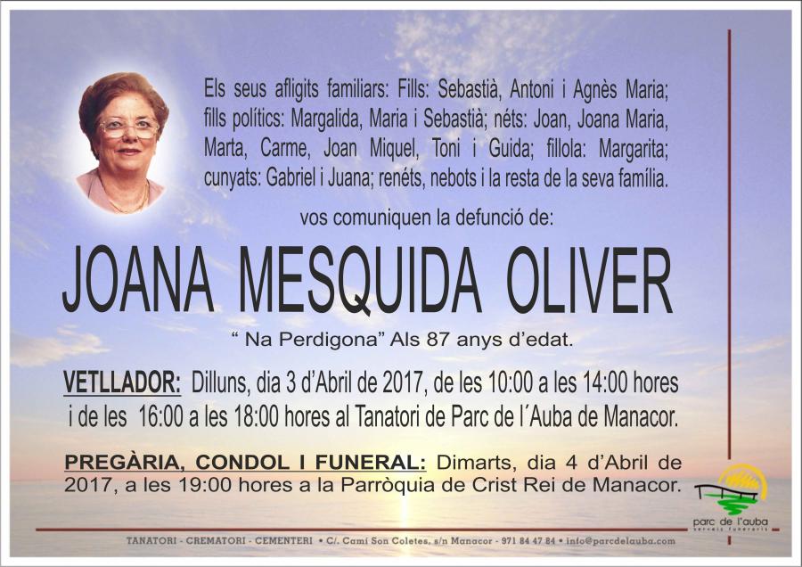 JOANA MESQUIDA OLIVER