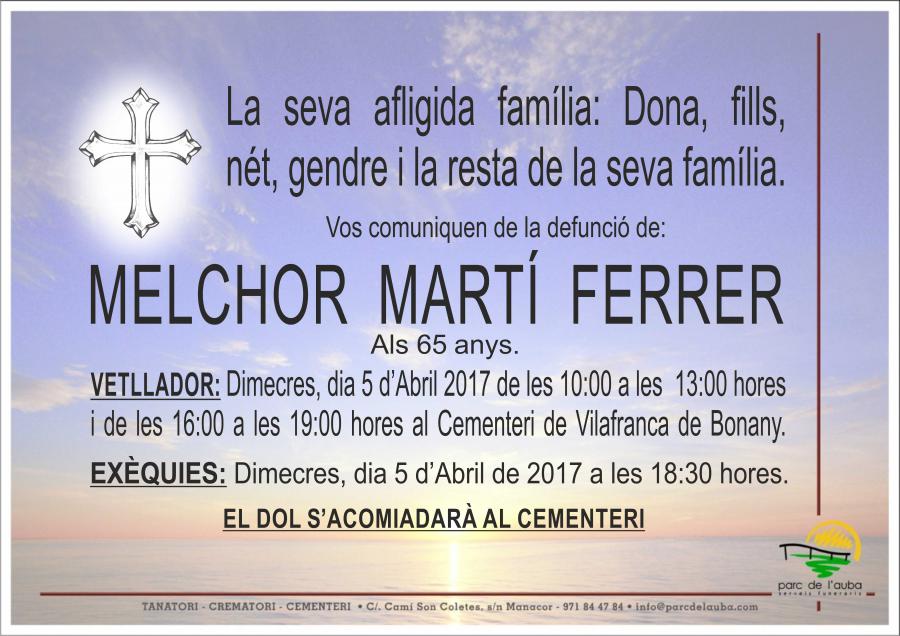 MELCHOR MARTÍ FERRER