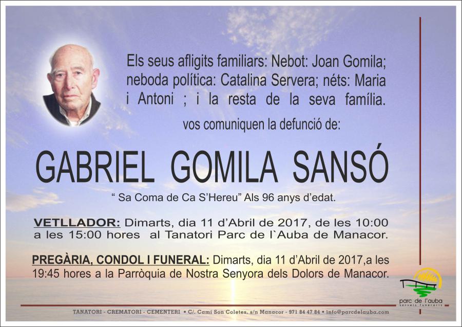 GABRIEL GOMILA SANSÓ