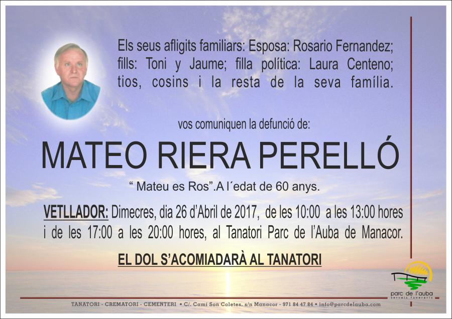 MATEO  RIERA PERELLÓ