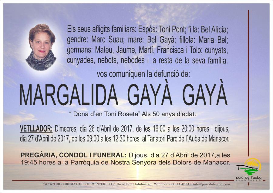 MARGALIDA GAYÀ GAYÀ