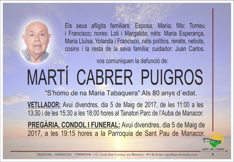 MARTÍ CABRER PUIGROS
