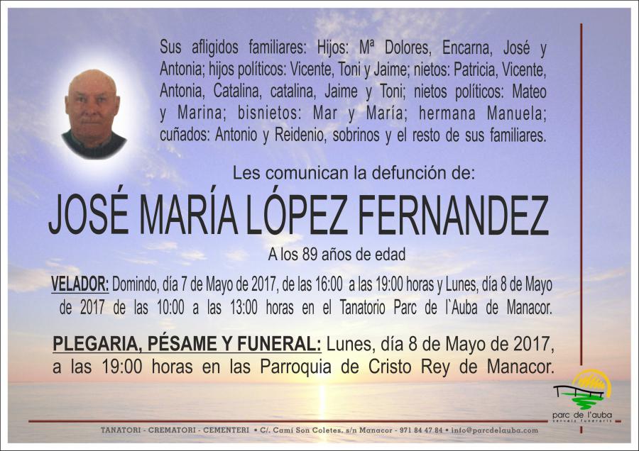 JOSÉ MARÍA LÓPEZ FERNANDEZ