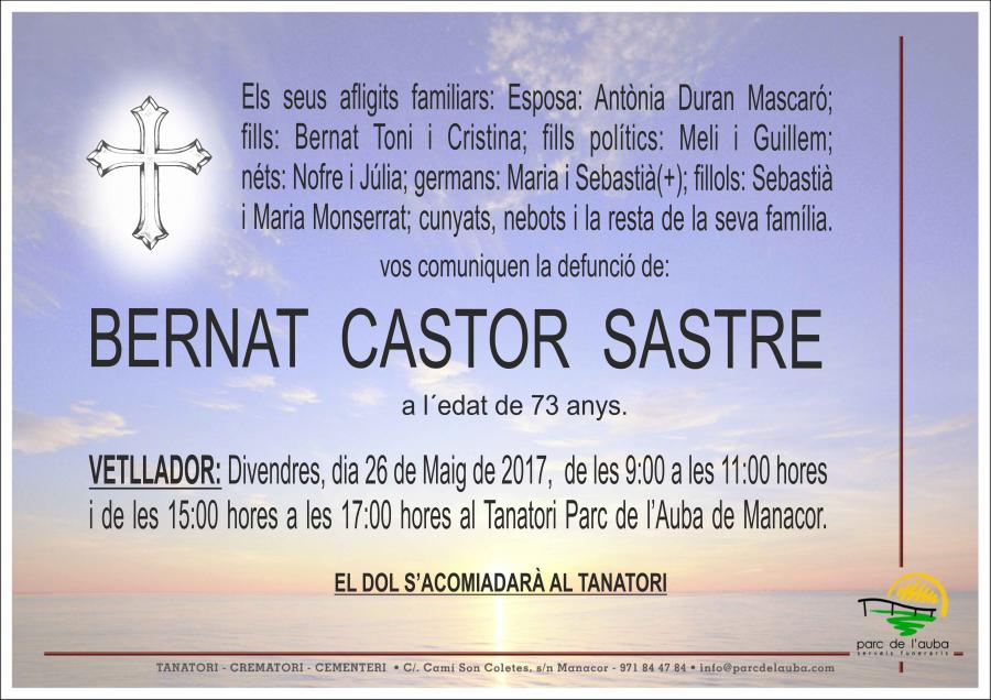 BERNAT CASTOR SASTRE