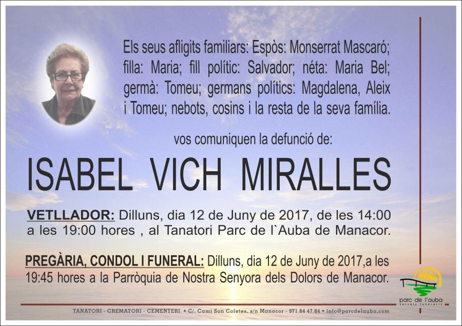 ISABEL VICH  MIRALLES