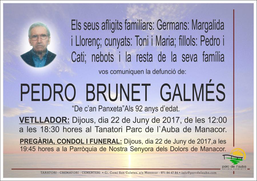 PEDRO BRUNET GALMÉS