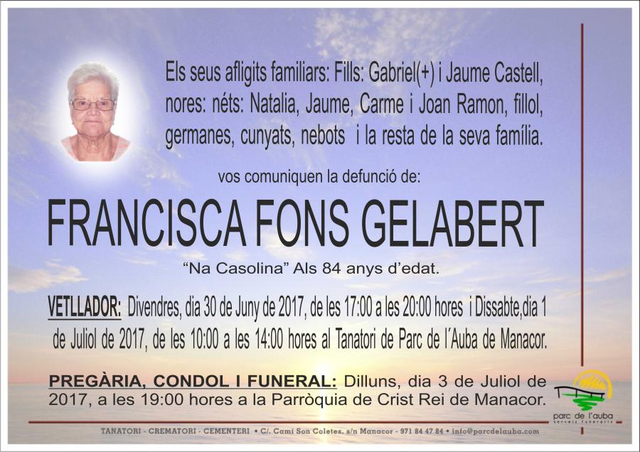 FRANCISCA  FONS GELABERT