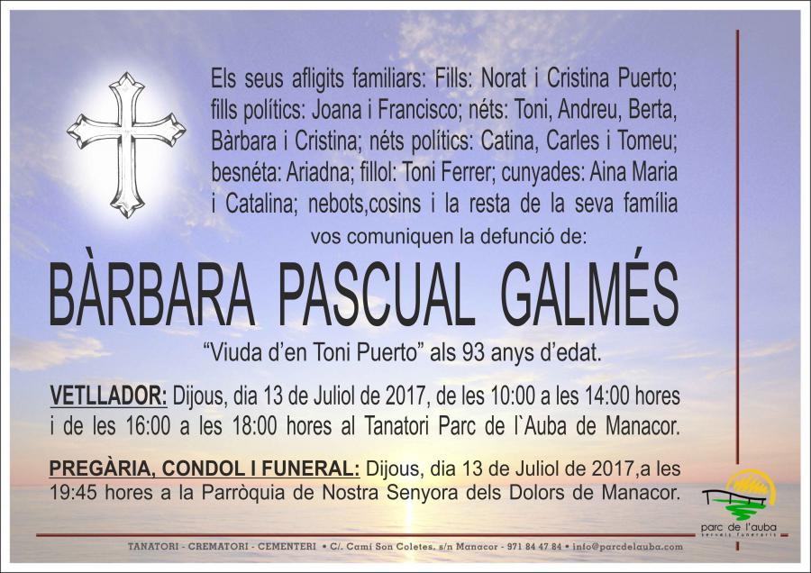 BÀRBARA PASCUAL GALMÉS