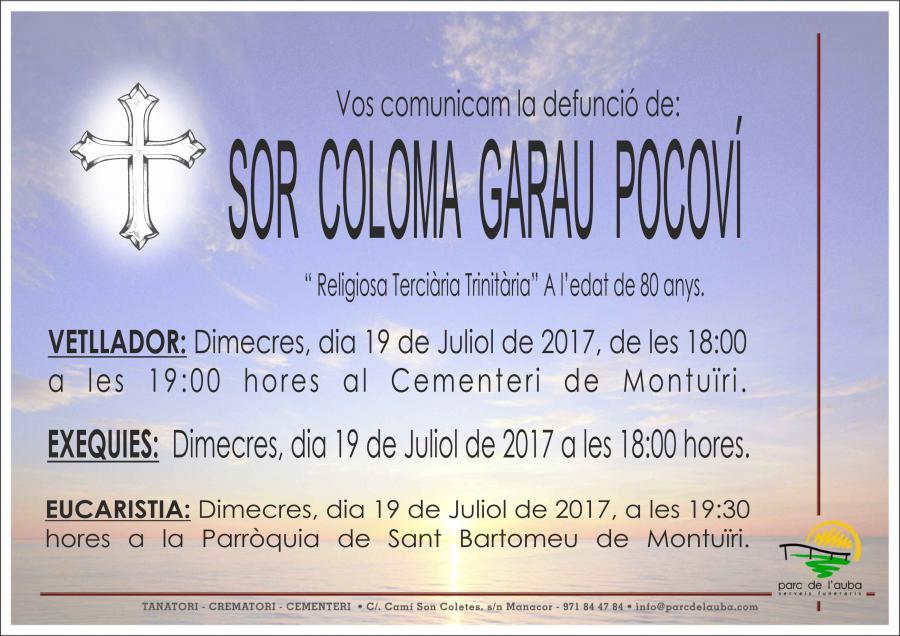 SOR COLOMA GARAU POCOVÍ