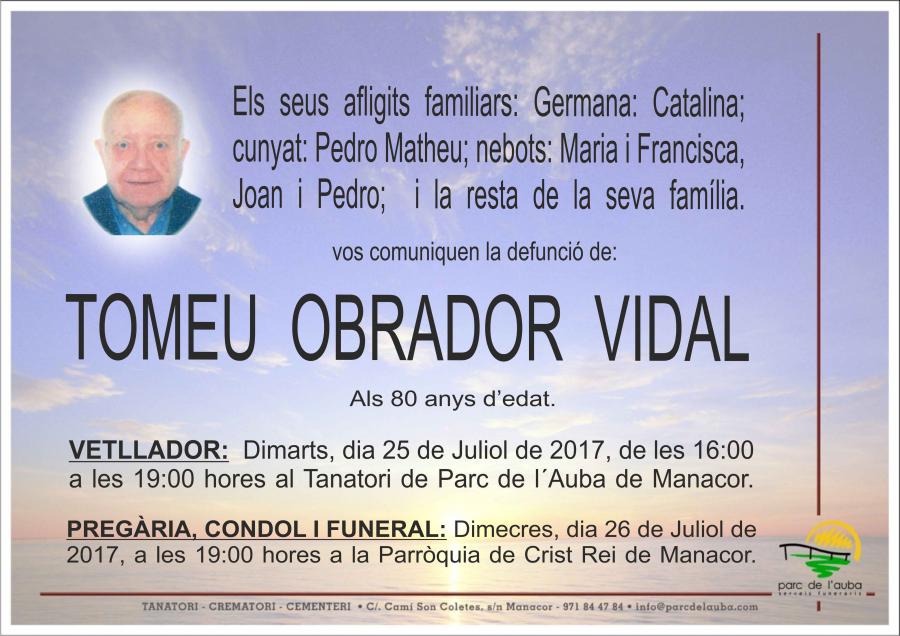 TOMEU OBRADOR VIDAL