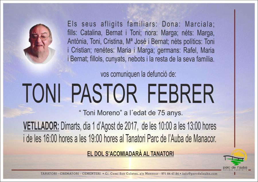 TONI PASTOR FEBRER