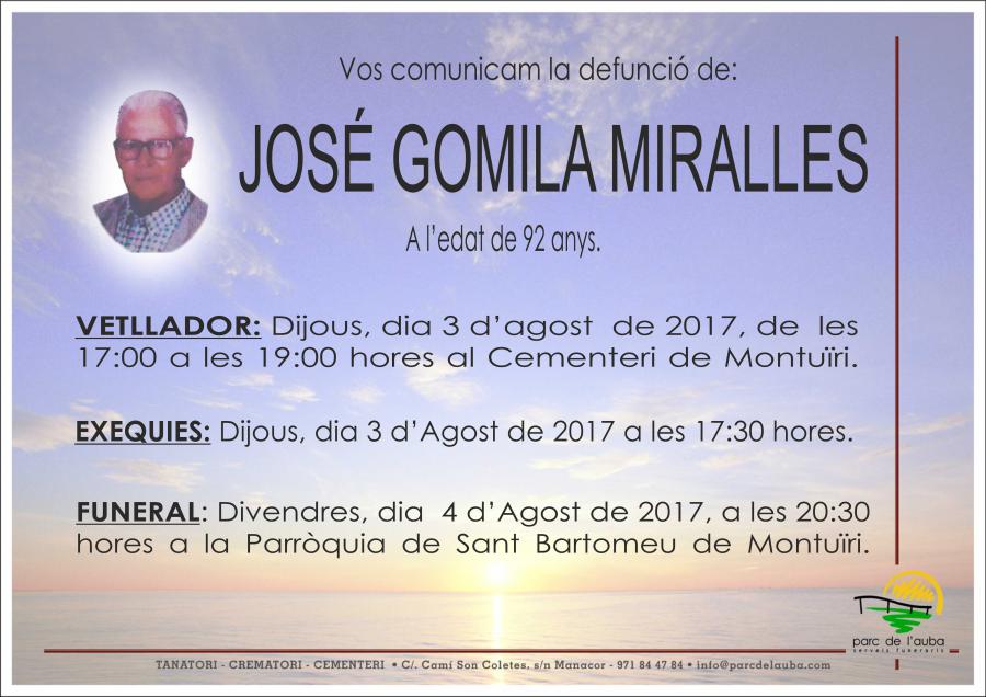 JOSE GOMILA MIRALLES