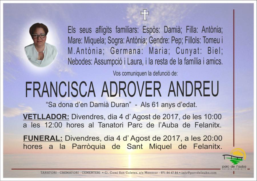 FRANCISCA ADROVER ANDREU